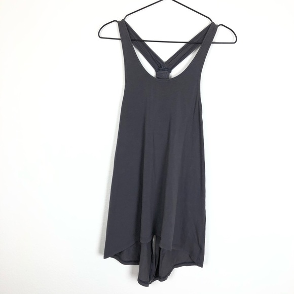 lululemon athletica Tops - Lululemon Grey Knotty Open Back Tank Top